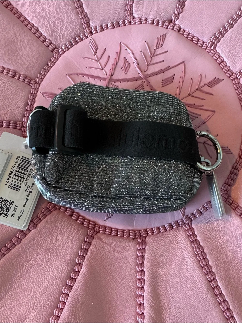NWT Lululemon Everywhere Belt Bag Nano *Glitter Silver Graphite Grey Rare